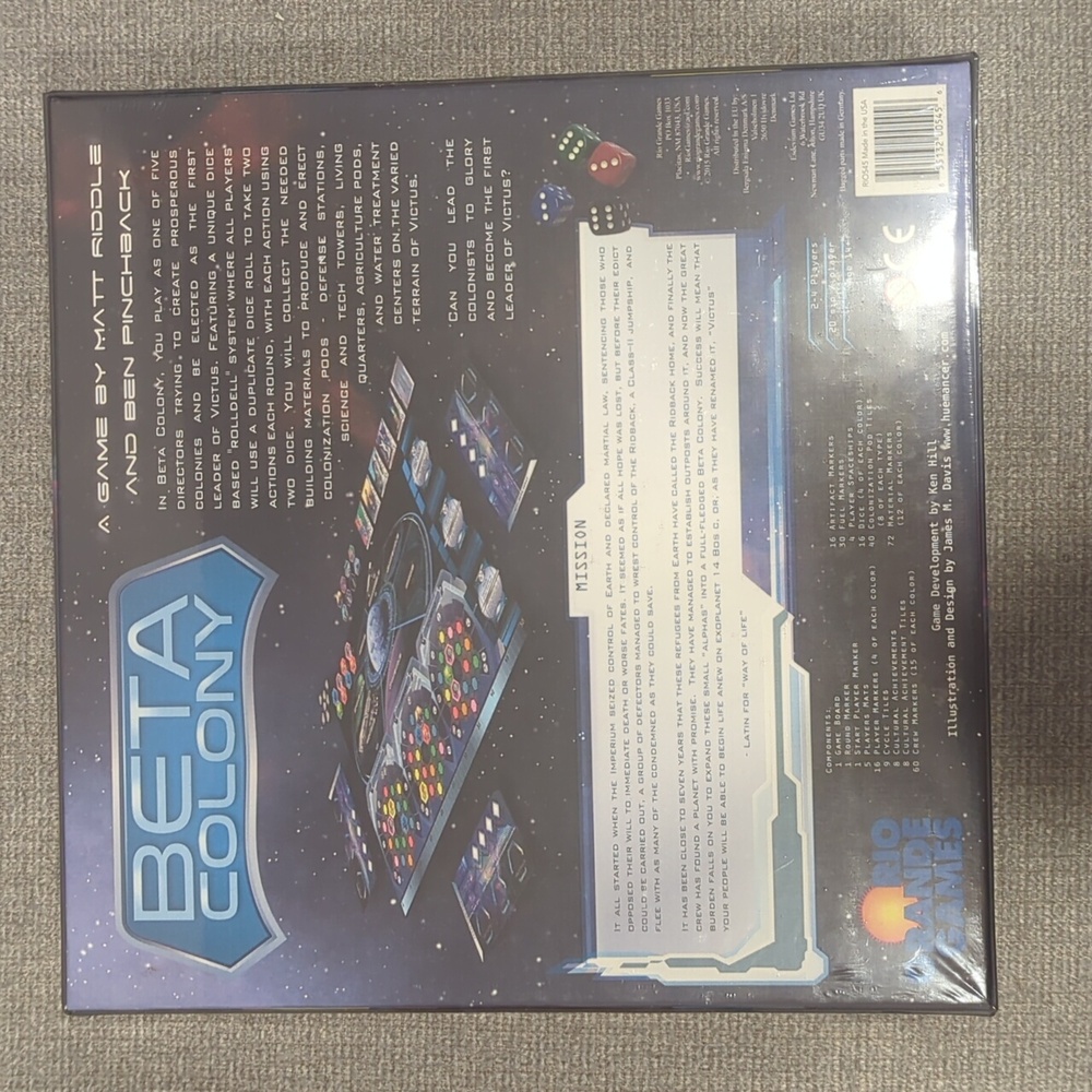 Beta Colony Rio Grande Space Area Control BoardGame NIB - Picture 5 of 6
